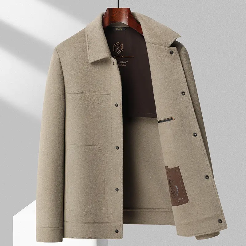 Autumn and Winter Handmade Double-faced Woolen Goods Wool Polo