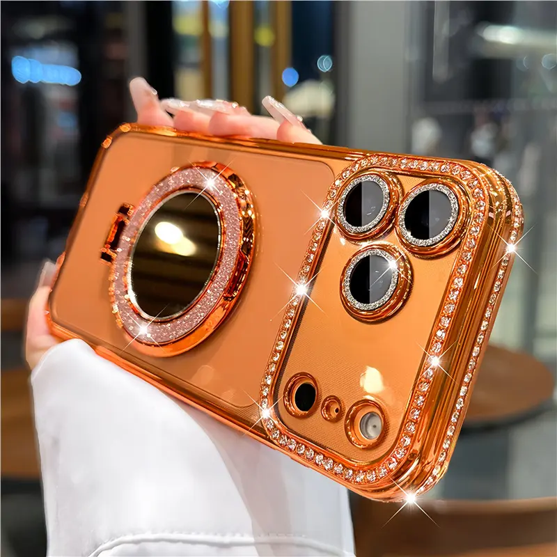 Compatible Magnetic Suction Mirror Phone Case Transparent