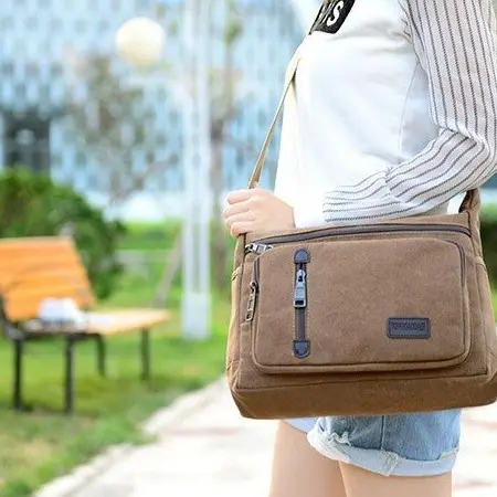 Color-block Horizontal Crossbody Men's Shoulder Bag