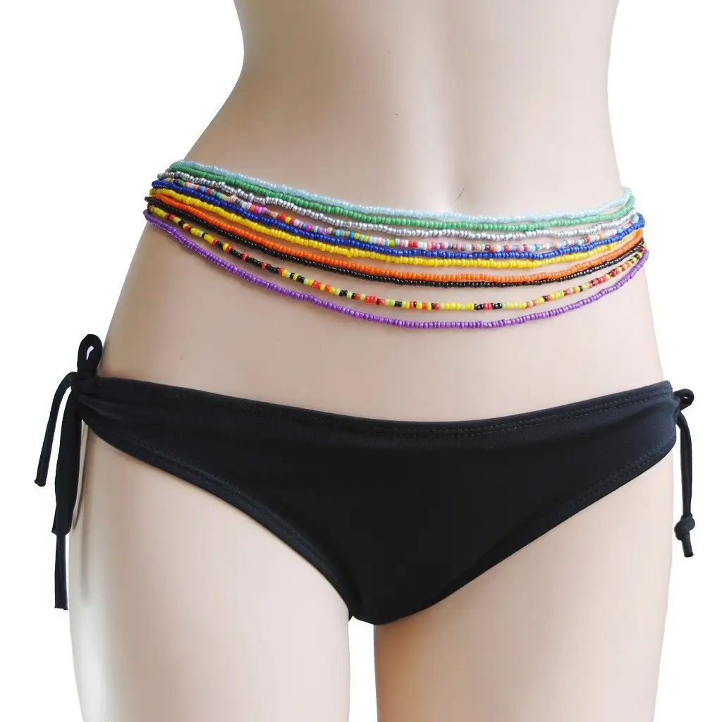 Contrast Color Elastic Waist Chain