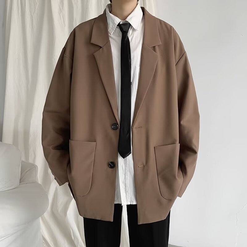 Men's Fashionable Loose All-Match Casual Suit Jacket