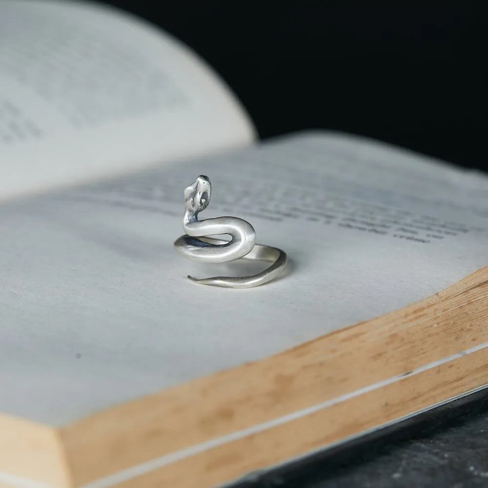 S925 Sterling Silver Distressed Cold Style Niche Ring