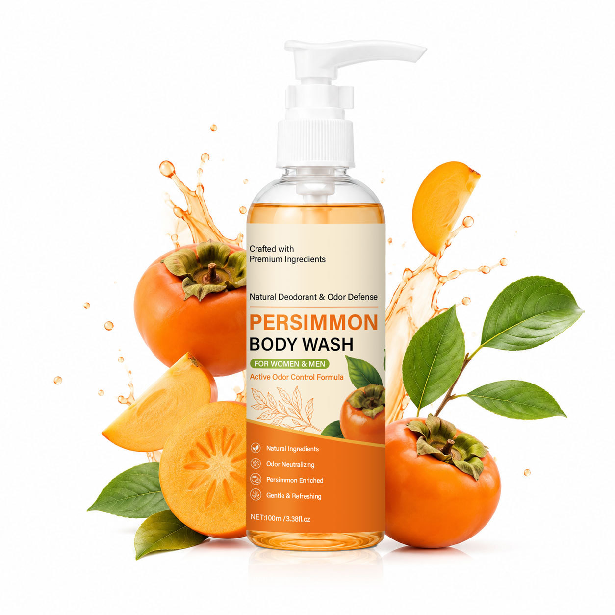 Persimmon Body Wash Neutral Packagingl