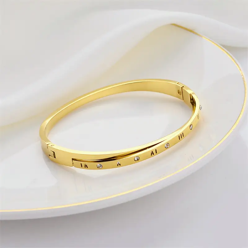 New Titanium Steel Roman Numeral Bracelet
