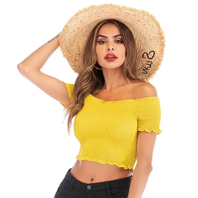Women's Fashion Fungus Short Sleeve Yellow - Shop at LoveMi