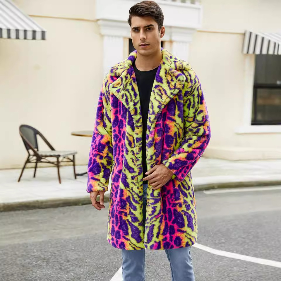 Mens Warm Plush Overcoat For Autumn And Winter