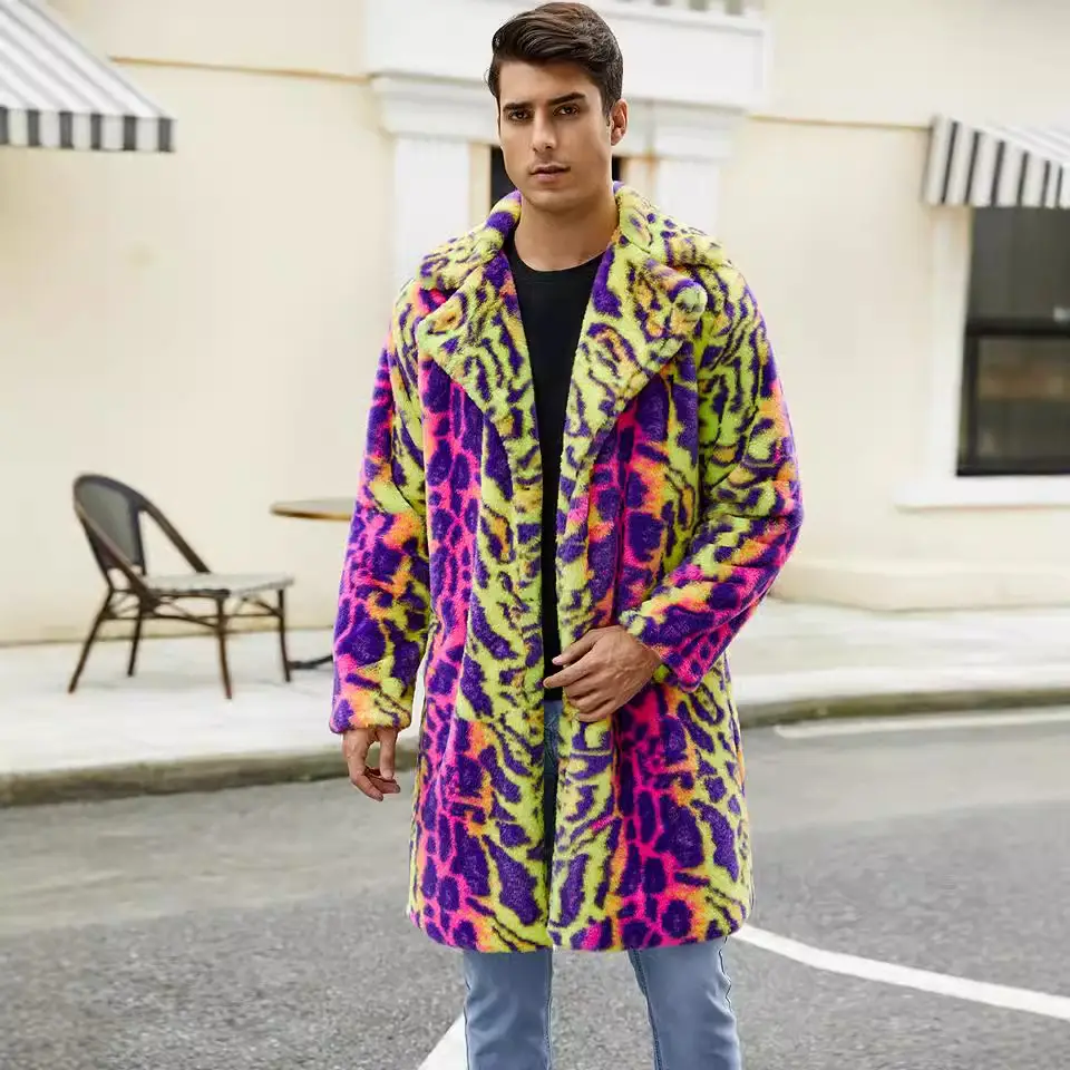 Mens Warm Plush Overcoat For Autumn And Winter