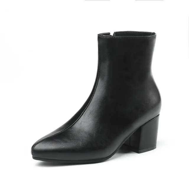 New Stylish Women's Ankle Boots With Zippers Black - Shop at LoveMi