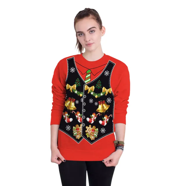 Women's Christmas 3D Digital Printed Pullover Sweatshirt Swys038 L - Shop at LoveMi
