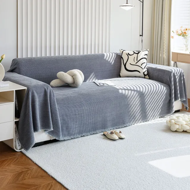 Widen Plus Size Sofa Cover Cloth Cushion Four Seasons Universal Sofa Towel Dark Gray - Shop at LoveMi