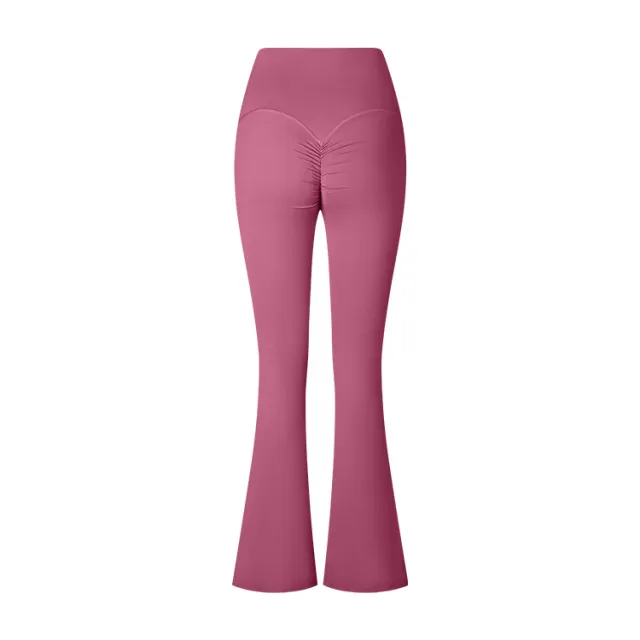 Women's Pure Color Simple Casual High Waist Wide Leg Pants Wild Rose - Shop at LoveMi