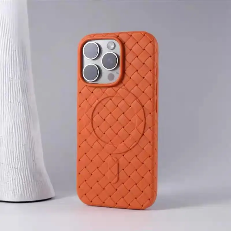 Knitted-pattern Heat-dissipating Magnetic Phone Case Protector
