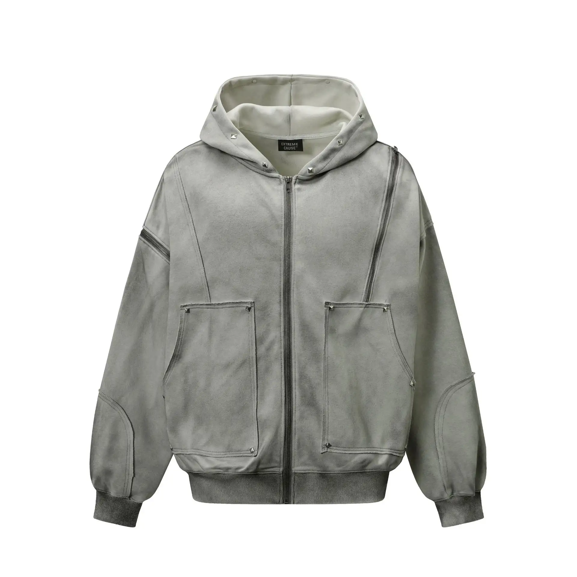 New Retro Vibe Washed Hooded Jacket Coat