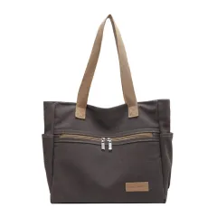 Canvas Shoulder Bags Women's Totes Handbag - Gray - View 1