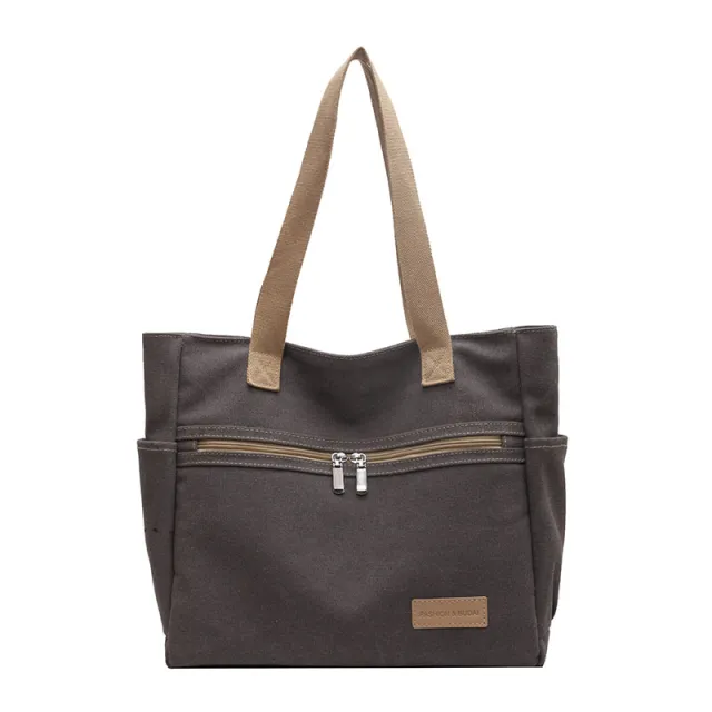 Canvas Shoulder Bags Women's Totes Handbag Gray - Shop at LoveMi