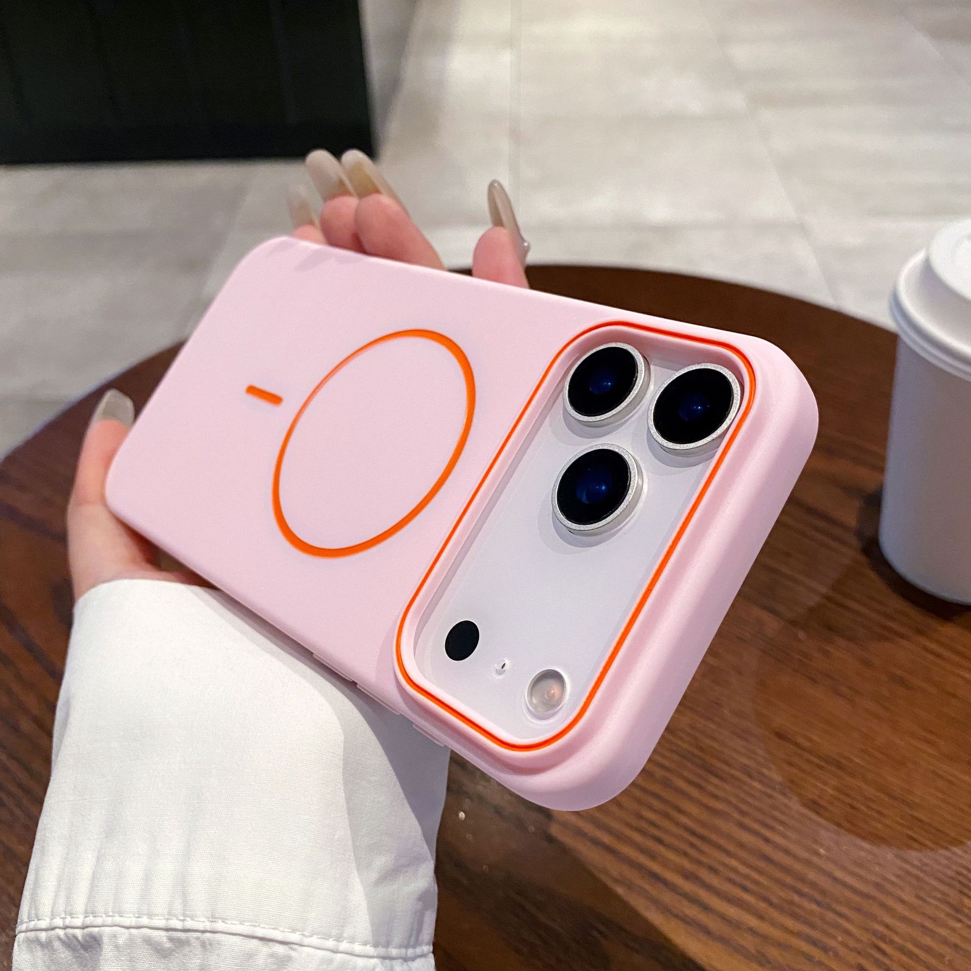Oil Dripping Fine Circle Frosted Magnetic Suction Phone Case - Image 7