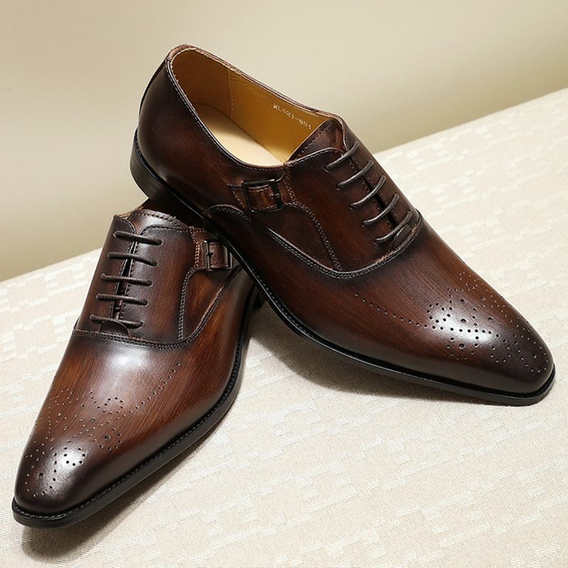 Title 5, Chaussures Oxford en cuir de ville pour homme É...