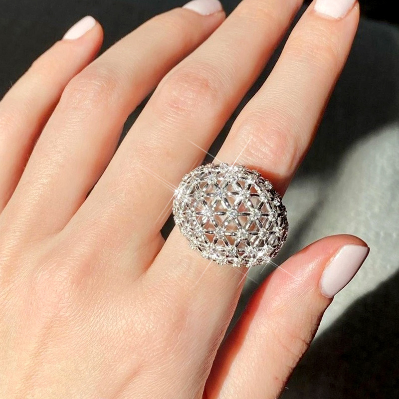 Light-luxury Intricately Carved Statement Ring For Women