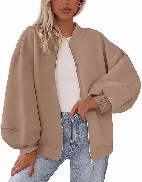 Fashion Loose Casual Long Sleeve Pilot Coat Winter Khaki - Shop at LoveMi