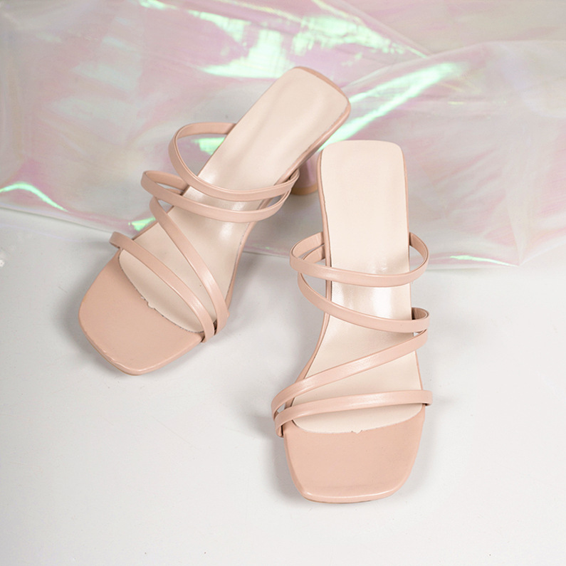 Women's Plus-Size Square Toe Stiletto Heel Sandals - Sole View - Sarah Express