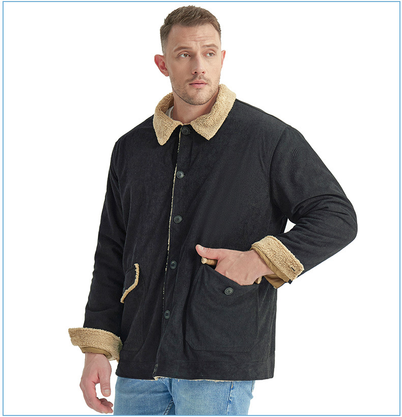 Title 31, Herren Cashmere Jacke Verdickt Groß Loose Casua...