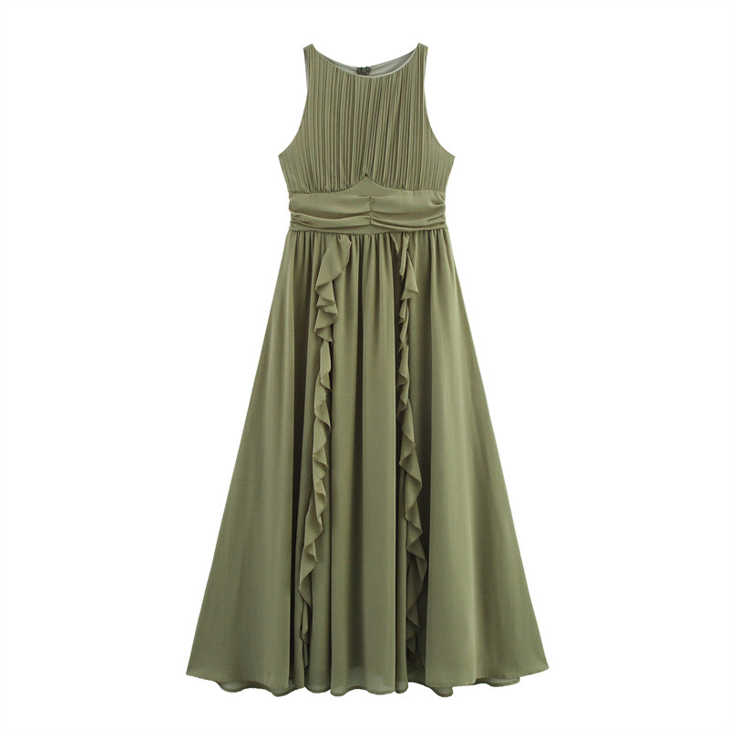 Elegance Sleeveless Ruffled Dress