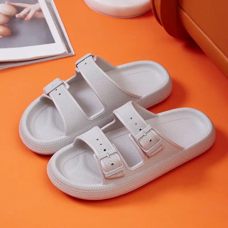 Platform Slippers Women's Summer Buckle Home Shoes Fashion Outdoor Wear Soft