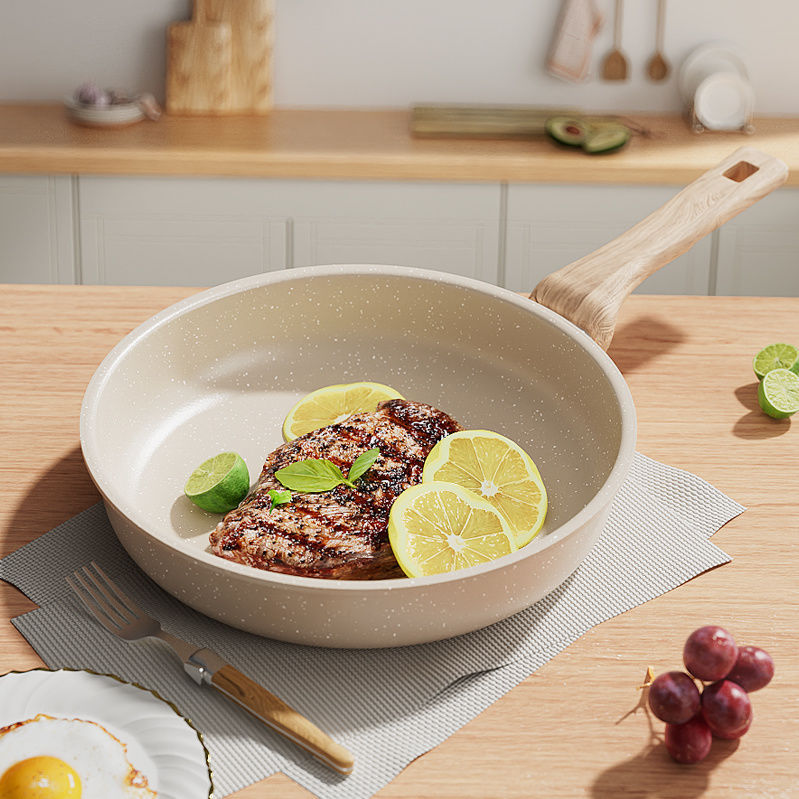 Frying Pan With Maifanite Texture Flat-bottomed Steak Pan Crepe Pan Stir-fry Wok