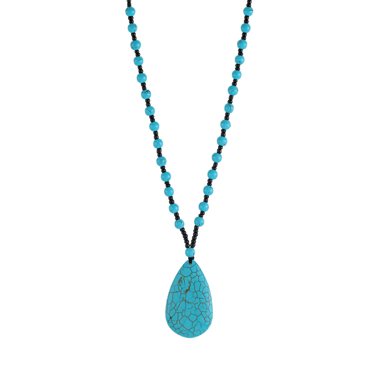 Vintage Turquoise Waterdrop Womens Necklace