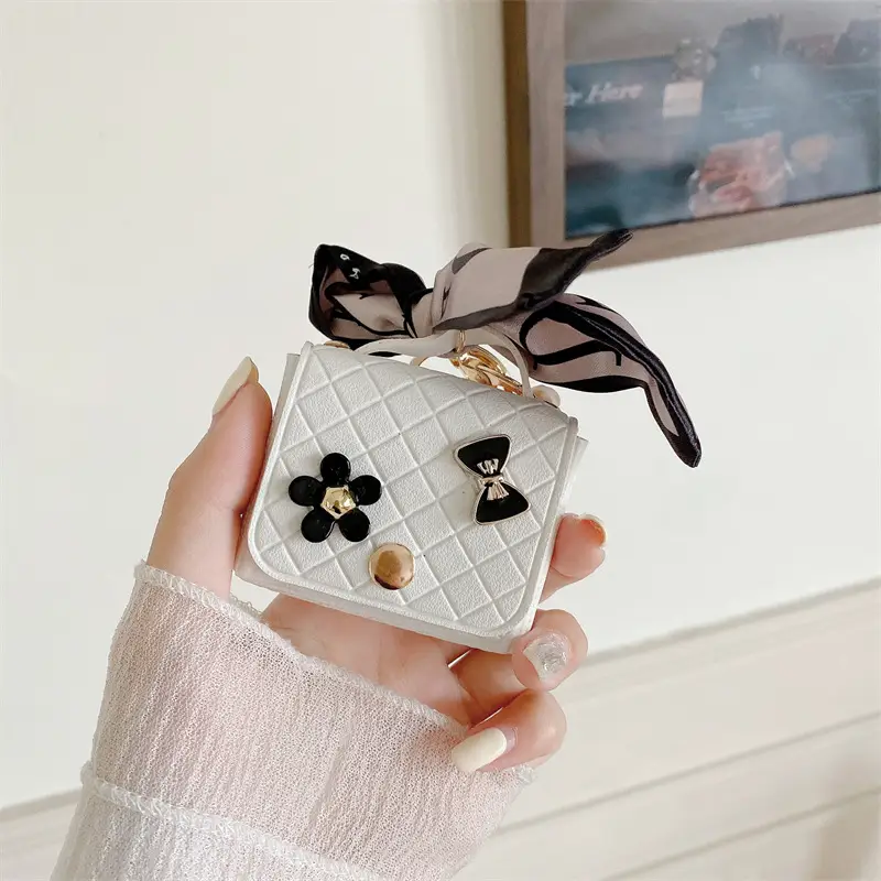 Korean Style Silk Scarf Earphone Bag