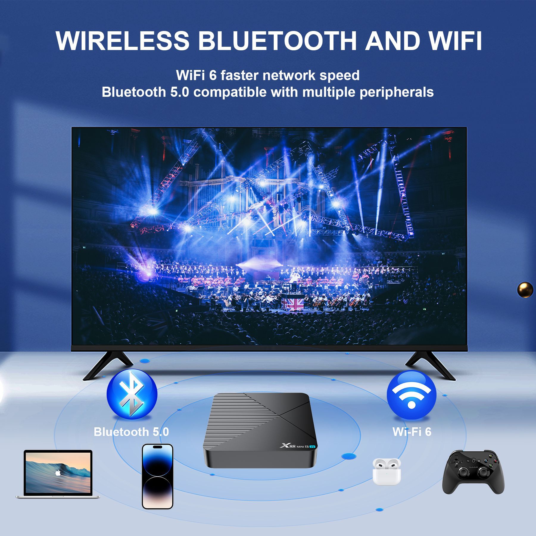 Box TV Android X88 MINI 13 — HDMI, Wi-Fi et Bluetooth 15