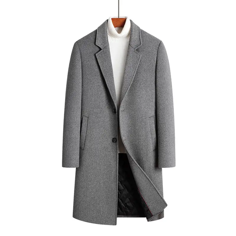 Men's Woolen Overcoat Mid-length Cotton-padded And Thickened