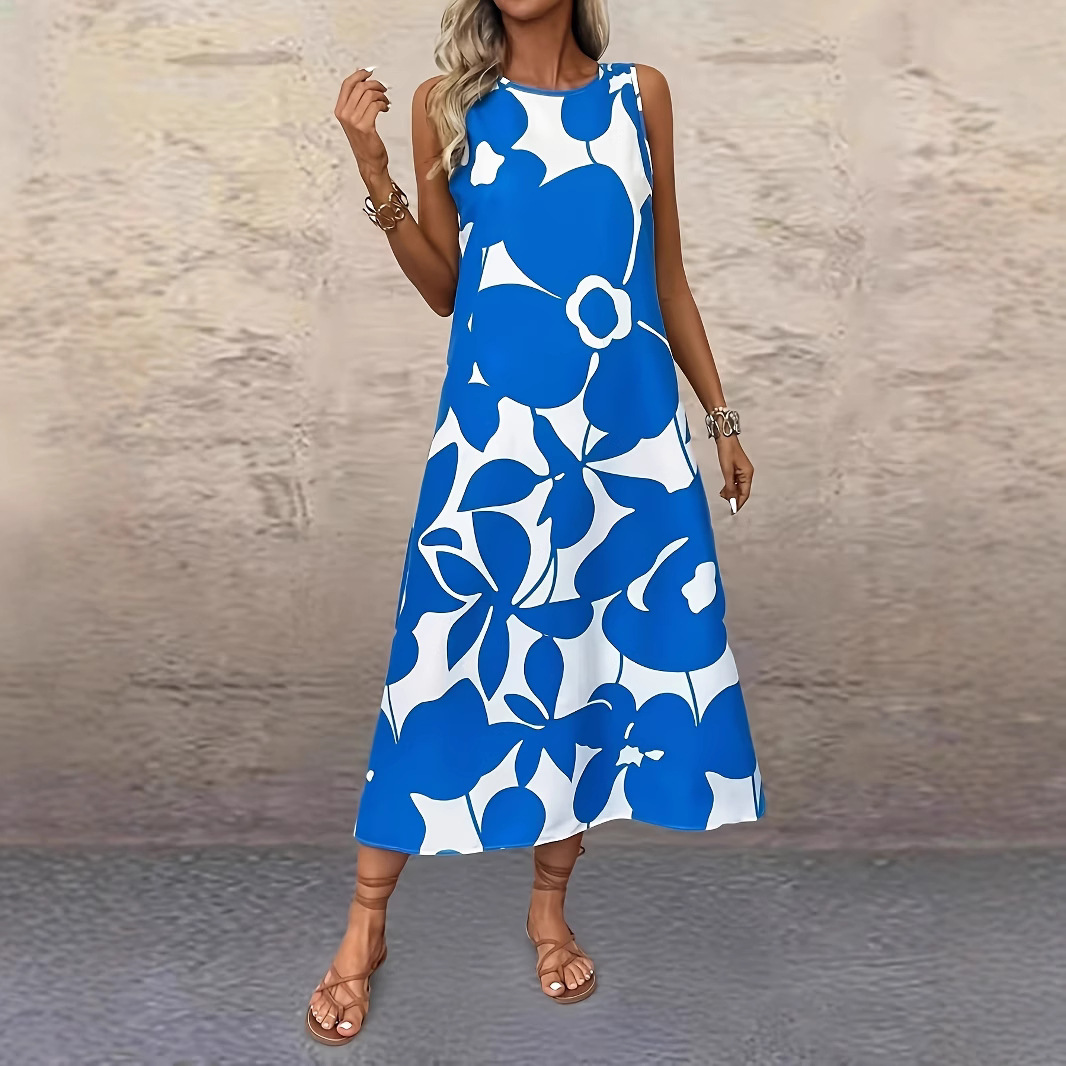 Floral Print Women's Summer Sleeveless Casual Dress