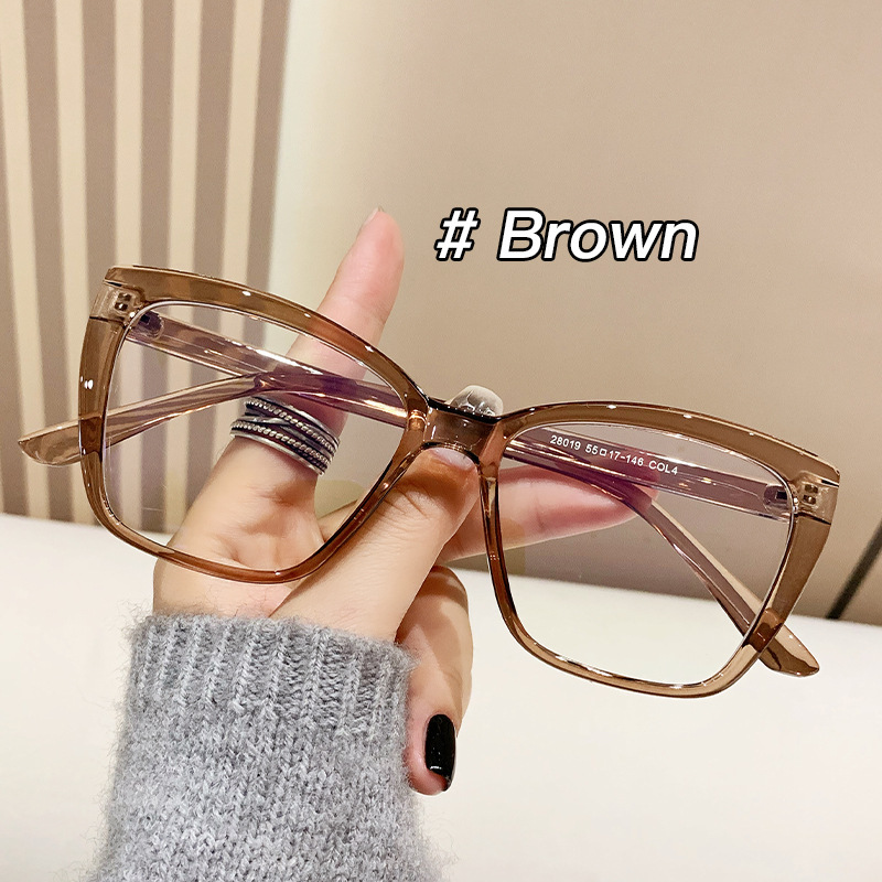 Anti-blue Light European And American Square Plain Glasses Vintage Bag Flower Simple