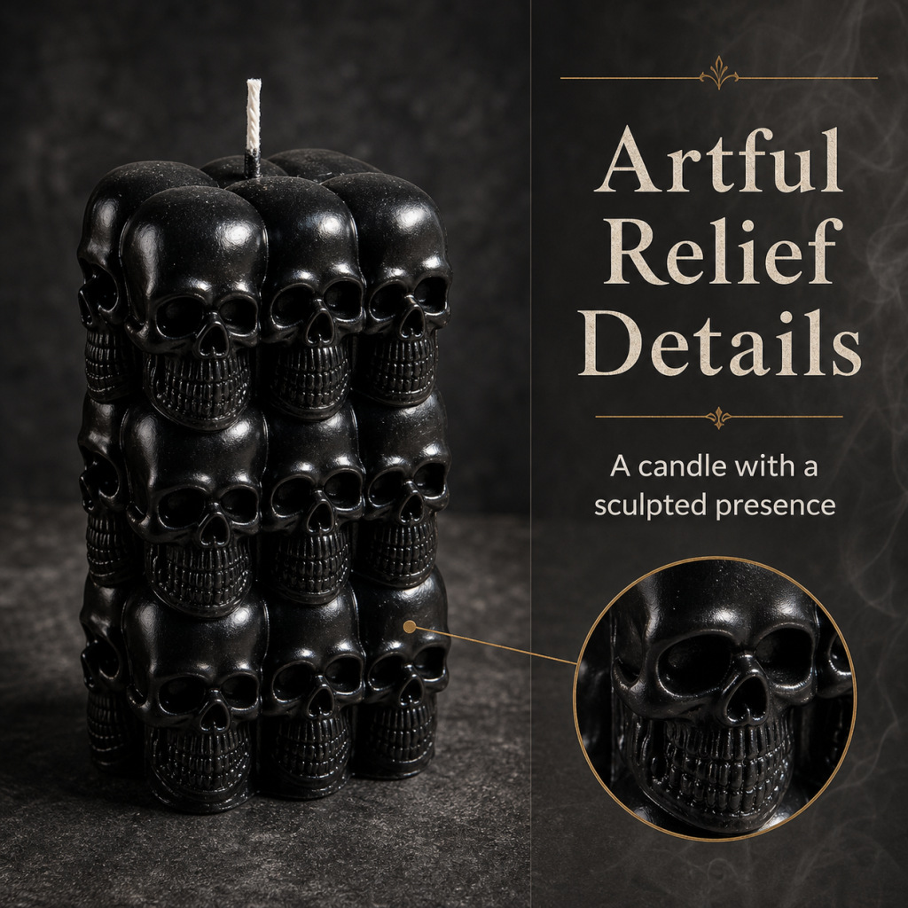 Halloween Skull Pyramid Aromatherapy Candle Ornament everydayshopit media