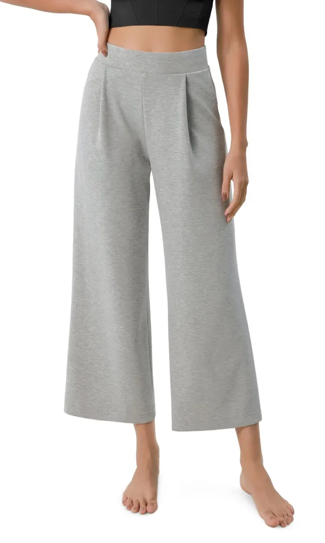 High Elastic Waist With Pocket Comfortable Casual Pants For Women Light Gray - Shop at LoveMi