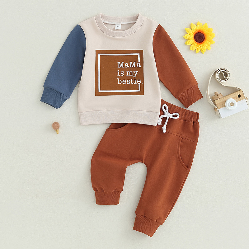 Sweatshirt And Sweatpants Suit Letter Printing