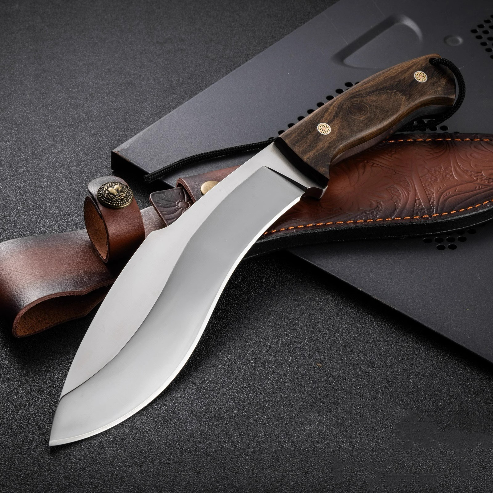 Foreign Trade Outdoor Emergency Survival Knife Curved Blade Household Thickened