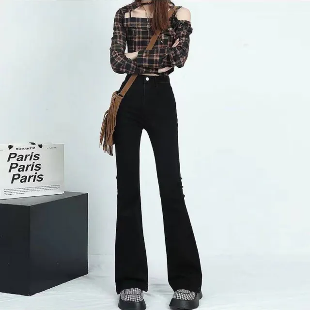 Women's Light colored Skinny Jeans High Waist Tight Black - Shop at LoveMi