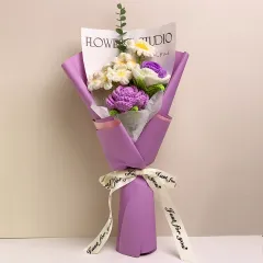 Wool Woven Bouquet Qixi Valentine's Day Gift - Purple - View 1