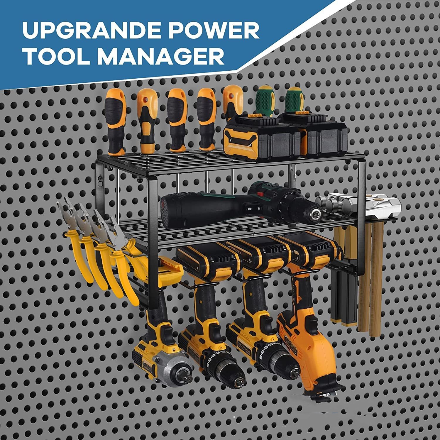 Electric Drill Storage Rack Wall-mounted Heavy Floating Electric Drill Tool Holder