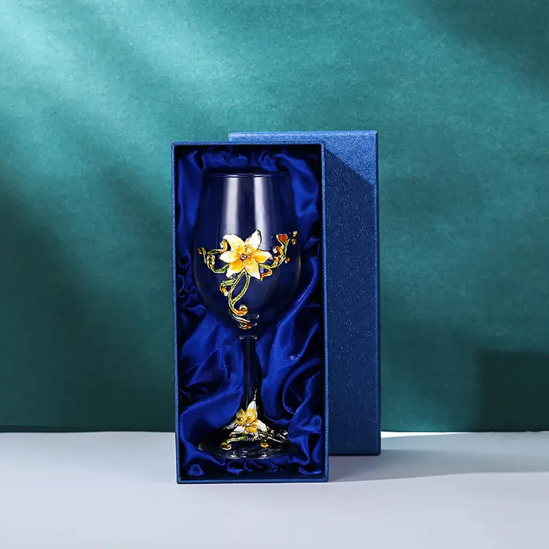 Enamel Goblet Crystal Glass Cup Home Use Set