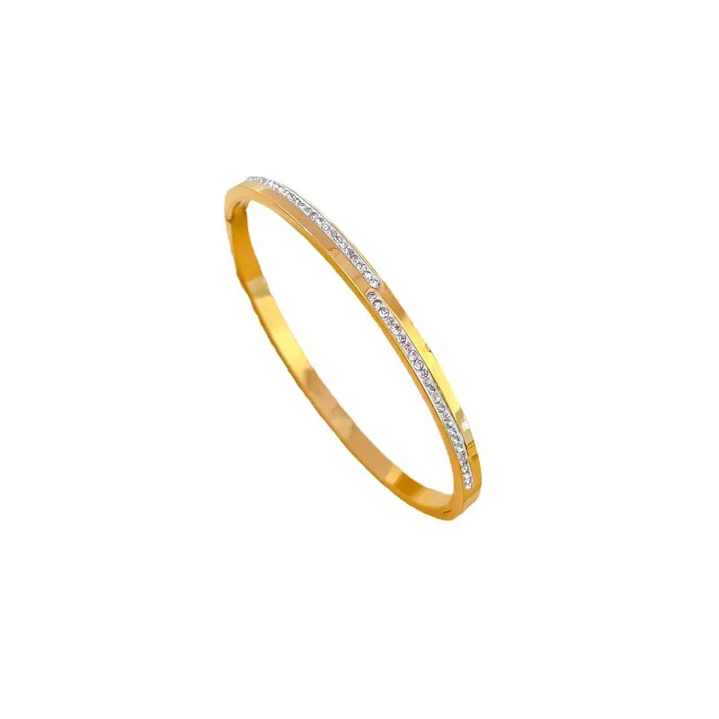 Full Diamond Minimalist Stainless Steel Bracelet