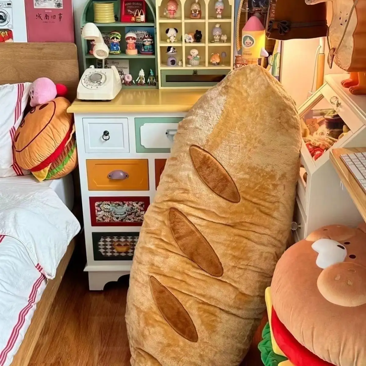 Strange Cute Bread Long Strip Bolster