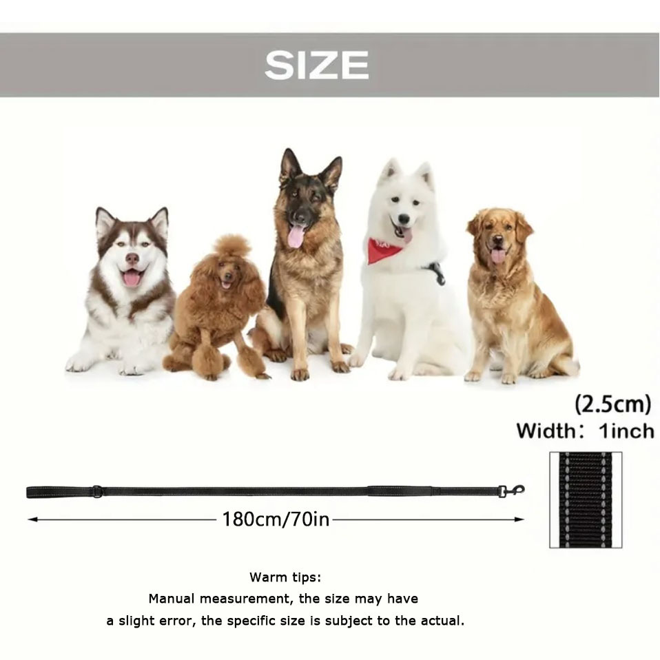 Pet Leash Reflective Dog Leash For Medium To Large Dogs detail photo 2