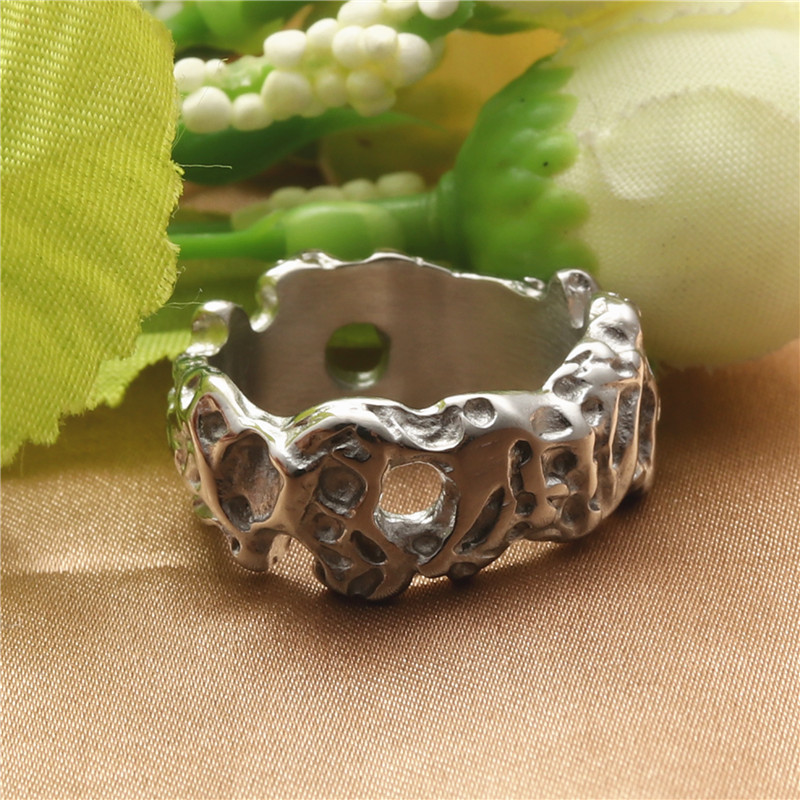 European And American Titanium Steel Tree Figure Rattan Vintage Ring