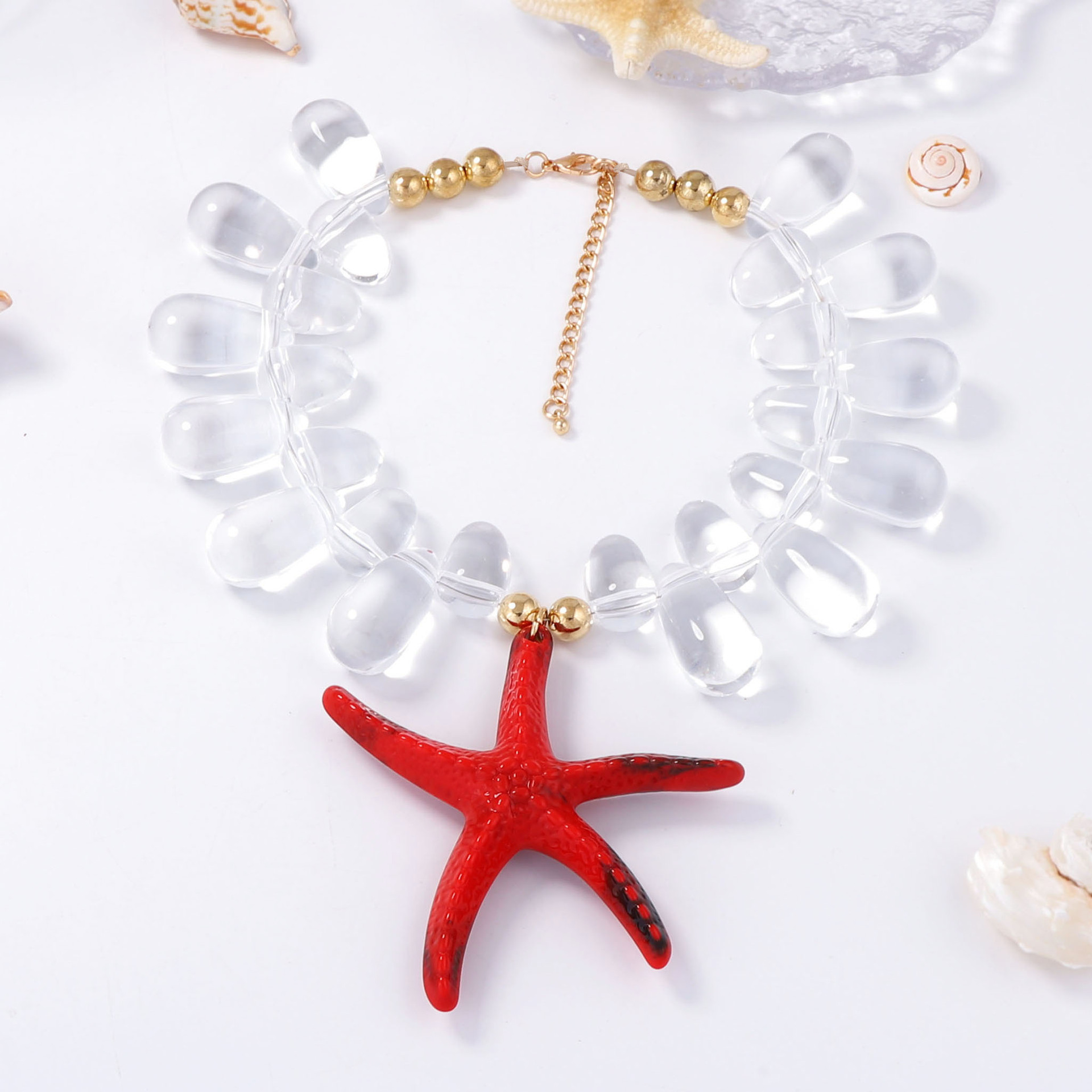 Dramatic Starfish Pendant Necklace For Women