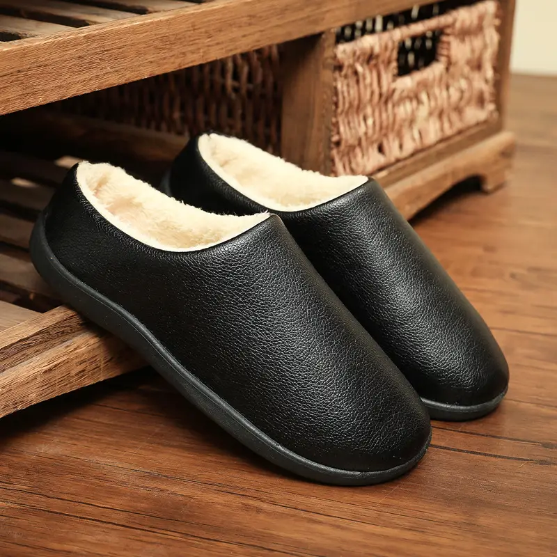 Men's Cotton Non-slip Soft Bottom Leather Surface Waterproof Shoes