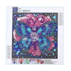 New 5d Diamond Painting DIY Butterfly Fancy Shape Diamonds Living Room Bedroom Home Decorative Painting - 30X30Cm - View 1