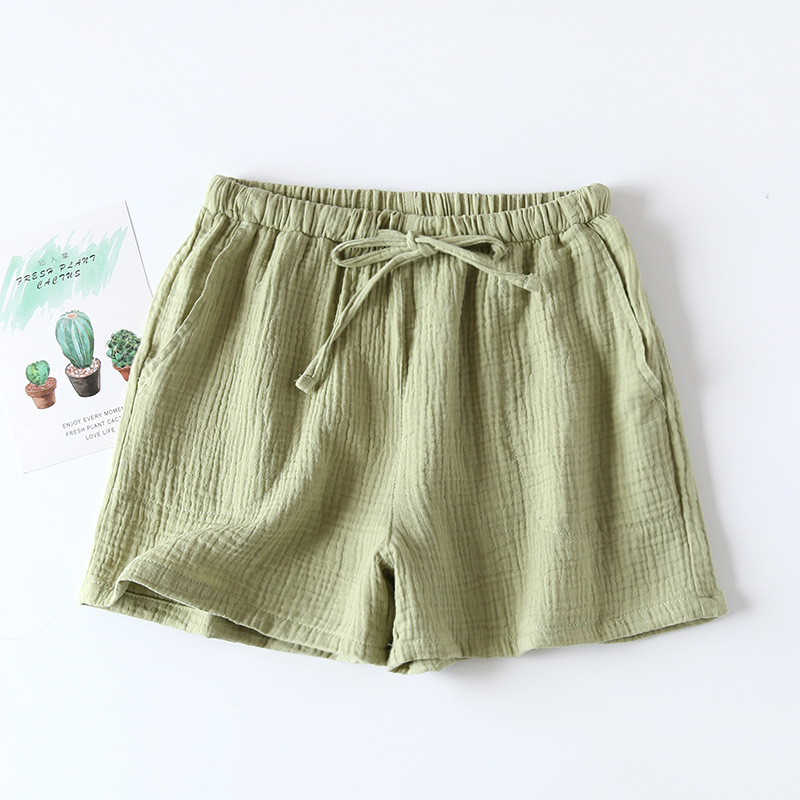 Cotton Cloth Double layer Thin Women's Summer Pajama Pants Women's Light Green For Women - Shop at LoveMi